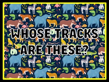 WHOSE TRACKS ARE THESE? Animals Door Décor, Animals Bulletin Board Décor Kit