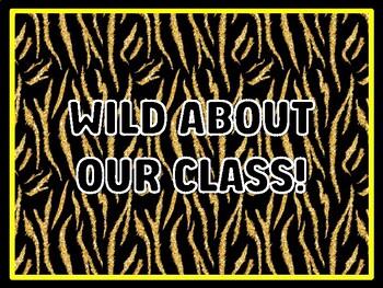 WILD ABOUT OUR CLASS! Animals Door Décor, Animals Bulletin Board Décor Kit