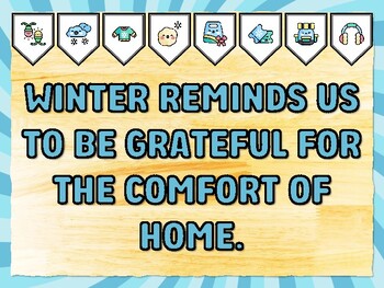 WINTER REMINDS US TO BE GRATEFUL FOR THE COMFORT OF HOME. Winter Bulletin Boa