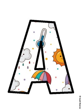 Weather, Season Bulletin Board Décor Kit, Weather, Season Bulletin Board Lett