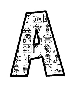 Wild West Bulletin Board Letters, Wild West Bulletin Board Décor Kit