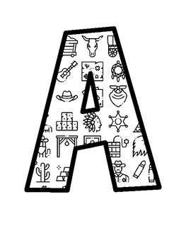 Wild West Bulletin Board Letters, Wild West Bulletin Board Décor Kit