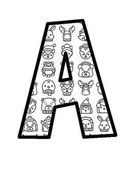 Winter Animals Bulletin Board Letters, Winter Animals Bulletin Board Décor Ki