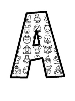 Winter Animals Bulletin Board Letters, Winter Animals Bulletin Board Décor Ki