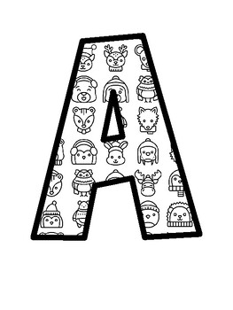 Winter Animals Bulletin Board Letters, Winter Animals Bulletin Board Décor Ki