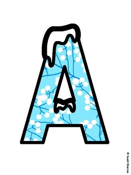Winter Bulletin Board Letters, Winter Alphabet Posters