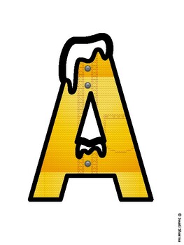 Winter Clothes Bulletin Board Letters, Winter Clothes Alphabet Posters