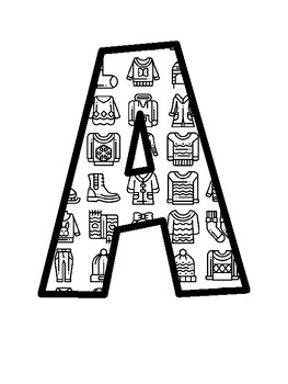 Winter Clothes Bulletin Board Letters, Winter Clothes Bulletin Board Décor Ki