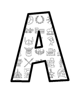 World History Bulletin Board Letters, World History Bulletin Board Décor Kit