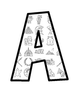 World History Bulletin Board Letters, World History Bulletin Board Décor Kit