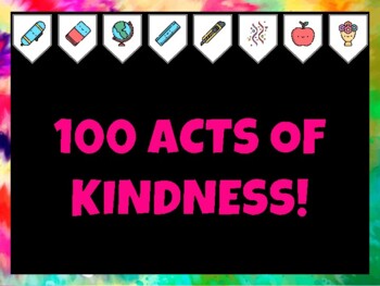 100Th Day Of School Bulletin Board Kit & Door Décor, 100 ACTS OF KINDNESS!