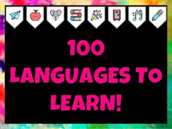100Th Day Of School Bulletin Board Kit & Door Décor, 100 LANGUAGES TO LEARN!