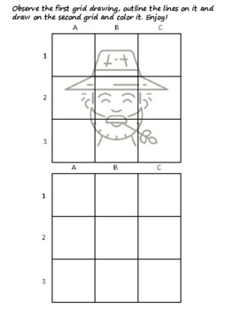 22 Gardening Easy Grid Drawing Activities, Gardening Art Sub Plan, Grid Art