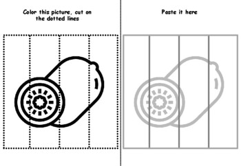 25 Healthy Food Cutting Skills, Coloring Pages, Motor Skills
