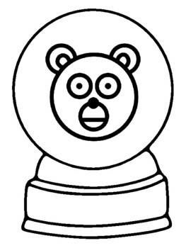 27 Animals Coloring Pages, Snow Globe Craft