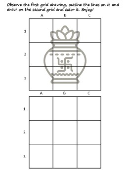 27 Diwali India Easy Grid Drawing Activities, Diwali India Art
