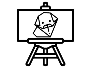 30 Origami Coloring Pages, Easel Theme, Early Finisher