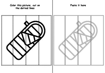 33 Camping Cutting Skills, Coloring Pages, Motor Skills