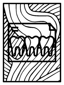 36 Dental Hygiene Pop Art Inspired Coloring Pages, Early Finisher