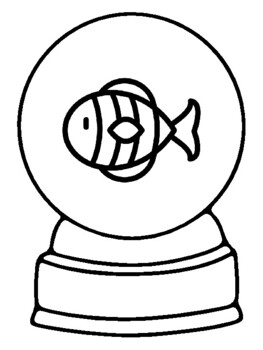 39 Ocean Coloring Pages, Snow Globe Craft
