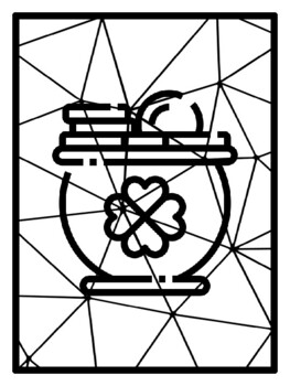 39 St Patrick's Day Polygon Coloring Pages, Early Finisher Activities