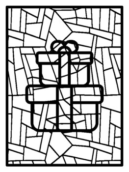 40 Christmas Geometric Coloring Pages, Early Finisher Activities