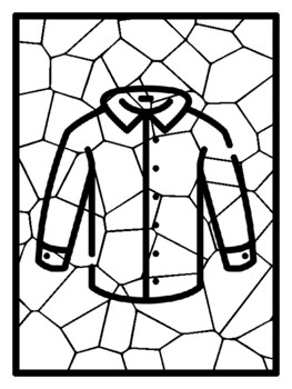 44 Clothes Mosaic Coloring Pages