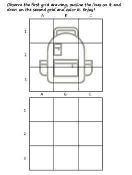 50 Camping And Outdoor Easy Grid Drawing Activities, Camping And Outdoor Art