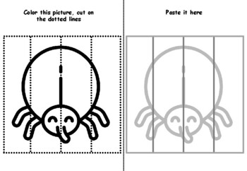 50 Insects Bugs Cutting Skills, Coloring Pages, Motor Skills