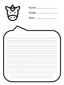 50 Unicorn K-5 Picture Writing Prompts, Unicorn Creative Writing Prompts