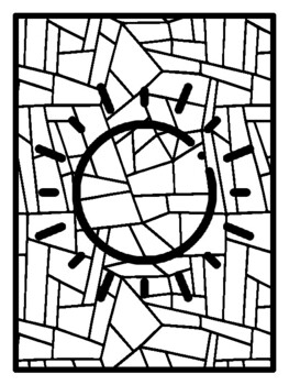 50 Weather Geometric Coloring Pages, Early Finisher Activities