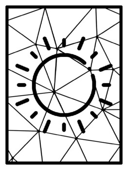 50 Weather Polygon Coloring Pages, Early Finisher Activities