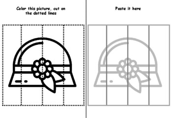 60 Hats Cutting Skills, Coloring Pages, Motor Skills