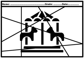 69, Theme Park Silhouette Pop Coloring Pages