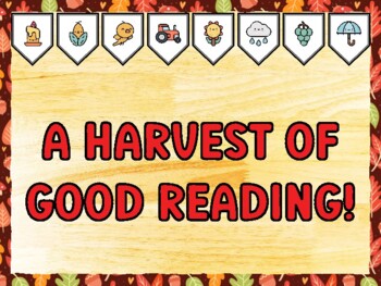 A HARVEST OF GOOD READING! Fall Bulletin Board Kit & Door Décor