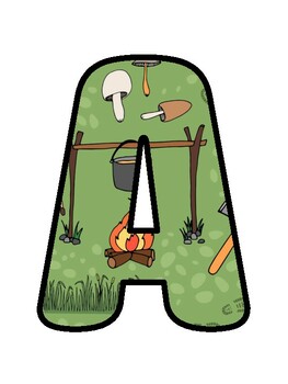 ADVENTURE AWAITS! Camping, Summer Holidays Bulletin Board Decor