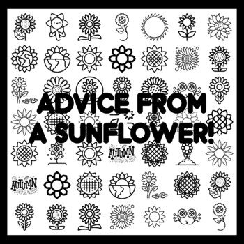 ADVICE FROM A SUNFLOWER! Sunflower Bulletin Board Activity 3x3 feet