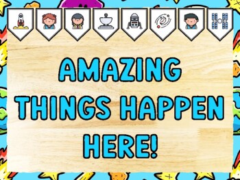 AMAZING THINGS HAPPEN HERE! Universe Bulletin Board Kit & Door Décor