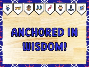 ANCHORED IN WISDOM! Nautical Bulletin Board Kit & Door Décor