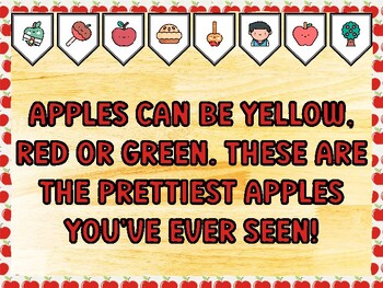 APPLES CAN BE YELLOW, RED OR GREEN. THESE ARE THE PRETTIEST APPLES YOU'VE EVE