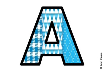Argyle, Winter Bulletin Board Letters, Alphabet Posters