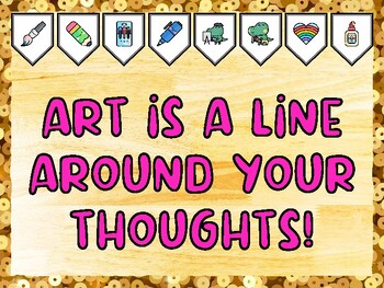 ART IS A LINE AROUND YOUR THOUGHTS! Creativity, Art Bulletin Board Kit