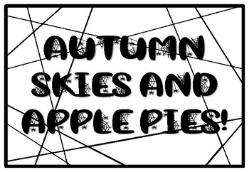 AUTUMN SKIES AND APPLE PIES!, Halloween Coloring Pages, Halloween Morning Wor