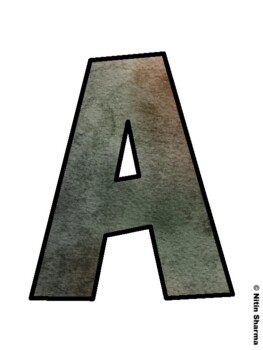 Autumn Watercolor Fall Bulletin Board Letters, Fall Hallway Display Letters,