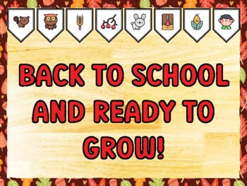 BACK TO SCHOOL AND READY TO GROW! Fall Bulletin Board Kit & Door Décor
