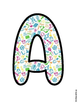 Back To School Bulletin Board Letters, Back To School Hallway Display