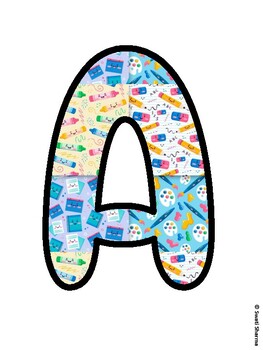 Back To School Bulletin Board Letters, Back To School Hallway Display