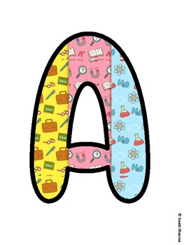 Back To School Bulletin Board Letters, Back To School Hallway Display