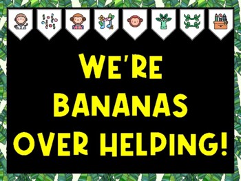 Banana Bulletin Board Kit & Door Décor, WE'RE BANANAS OVER HELPING!
