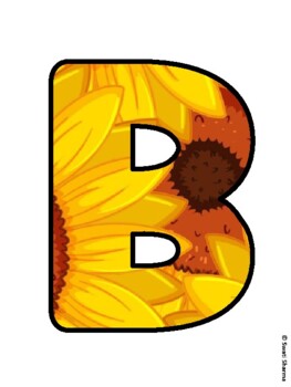 BE A SUNFLOWER, HAPPY AND BRIGHT! Sunflower Bulletin Board Letters